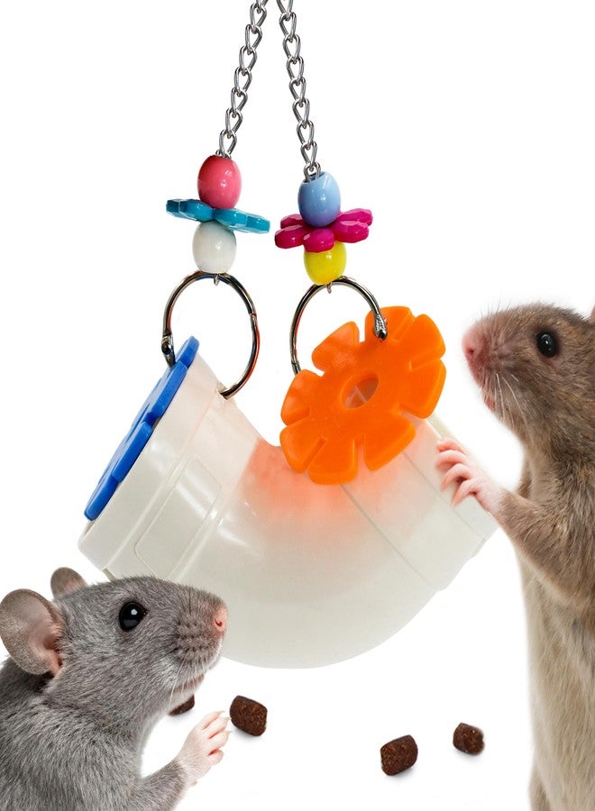 Jevnd Rat Enrichment Toys, Wide Opening Rat Foraging Toy for Various Treats, Slow Feeder Hanging Fancy Mice Cage Accessories Puzzle Toy More Healthy, Easy-Clean Rodent Toys for Rat, Mice - Image 1